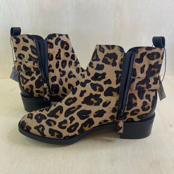 Cole Haan Womens Kimberly Water Resistant Leopard Heel Ankle Bootie Shoes 7.5B - Picture 14 of 15